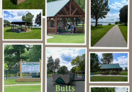 All Abilities park with accessible shelter, bathrooms, fishing pier and playground
