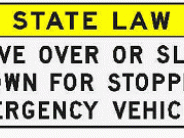 Move Over or Slow Down sign