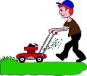 Icon of person mowing the lawn