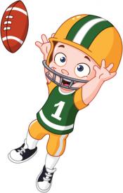 KID CATCHING FOOTBALL