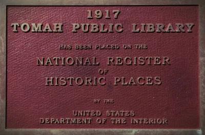 1917 Tomah Public Library Plaque